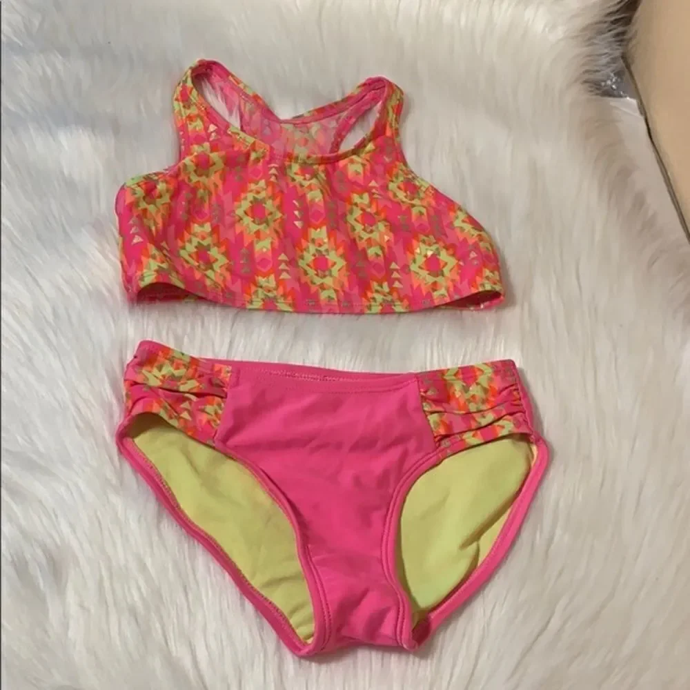 Xhilaration Girls Tribal Aztec Print Bikini Size M/7-8